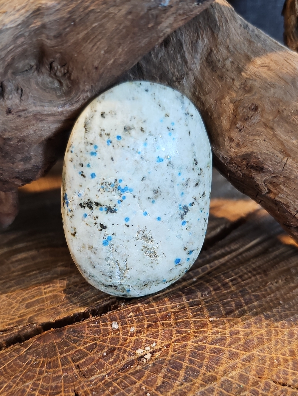 Bundle Item: Polished K2 Palm Stone with Blue Speckles